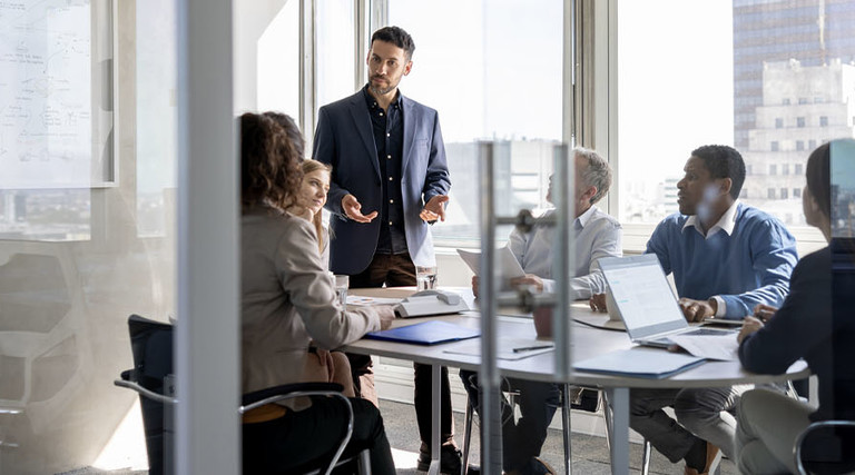 People meeting in an office